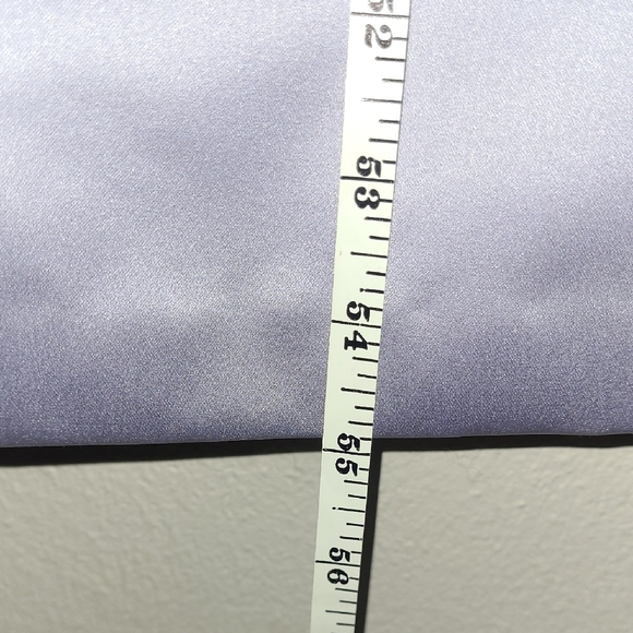 Formal Dress Gown Maxi Elegant Satin Pastel Lavender Purple Matching Scarf Zip - Picture 6 of 9